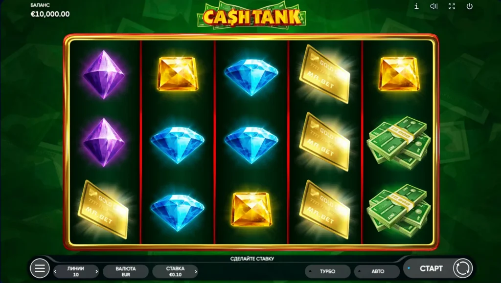 Внешний вид слота Cash Tank